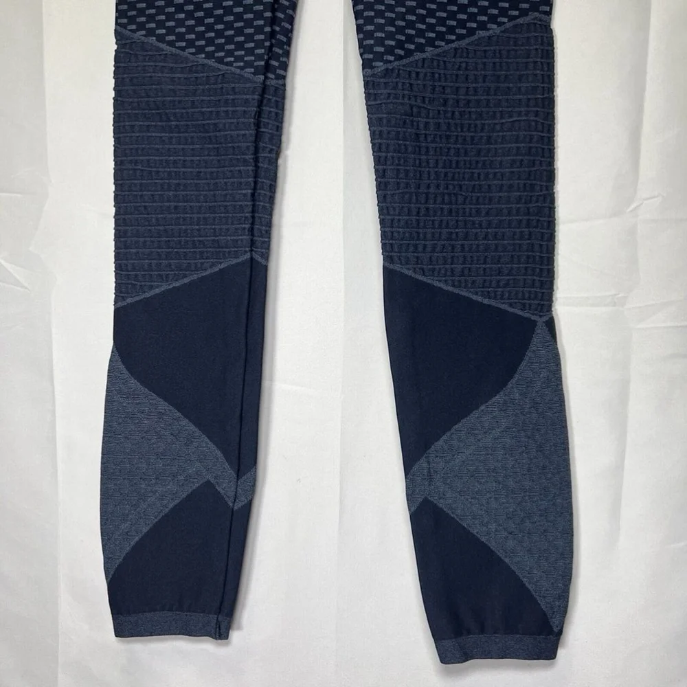 Spanx Women's Look At Me Now Seamless Moto Leggings Indigo Sky Sz L